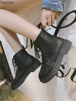 

Fall 2019 New Martin Boots Female Breathable Student Black Shoes Female British Wind Turbine Boots