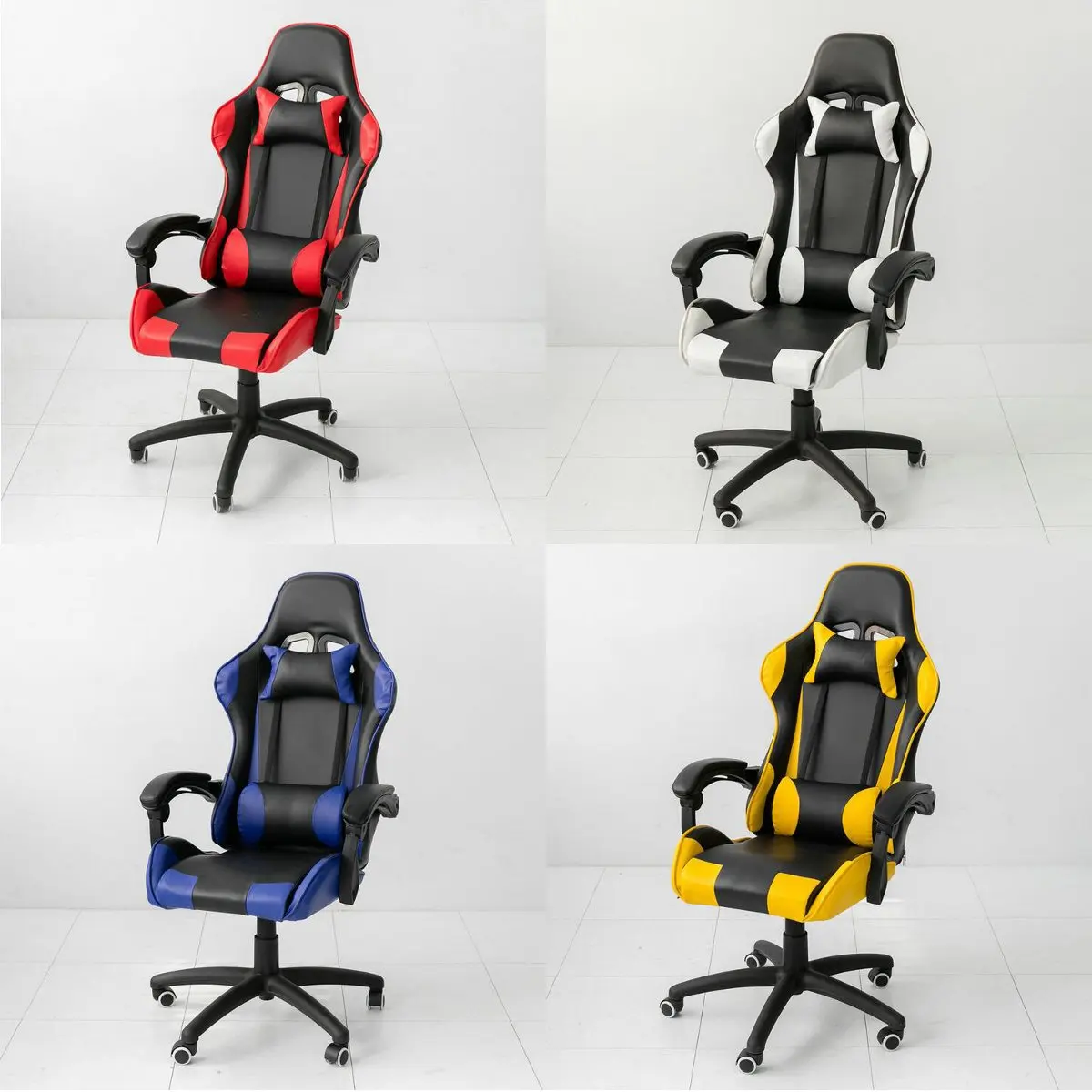 PU Leather Racing Chair Gaming Chair Adjustable High Back Ergonomic Recliner Seat Office Chairs Home Office Furniture 4 Colors PU Leather Racing Chair Gaming Chair Adjustable High Back Ergonomic Recliner Seat Office Chairs Home Office Furniture 4 Colors