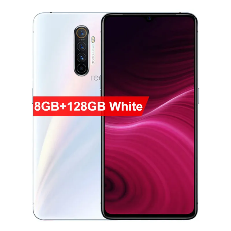 8G 128G White Мобильный телефон realme X2 Pro 6," Snapdragon 855 Plus NFC 64MP Quad camera 50W Super VOOC Быстрая зарядка - Цвет: 8G 128G White