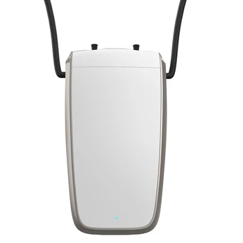 

Personal Wearable Air Purifier Necklace Mini Portable Air Freshner Ionizer Negative Ion Generator Low Noise Champagne