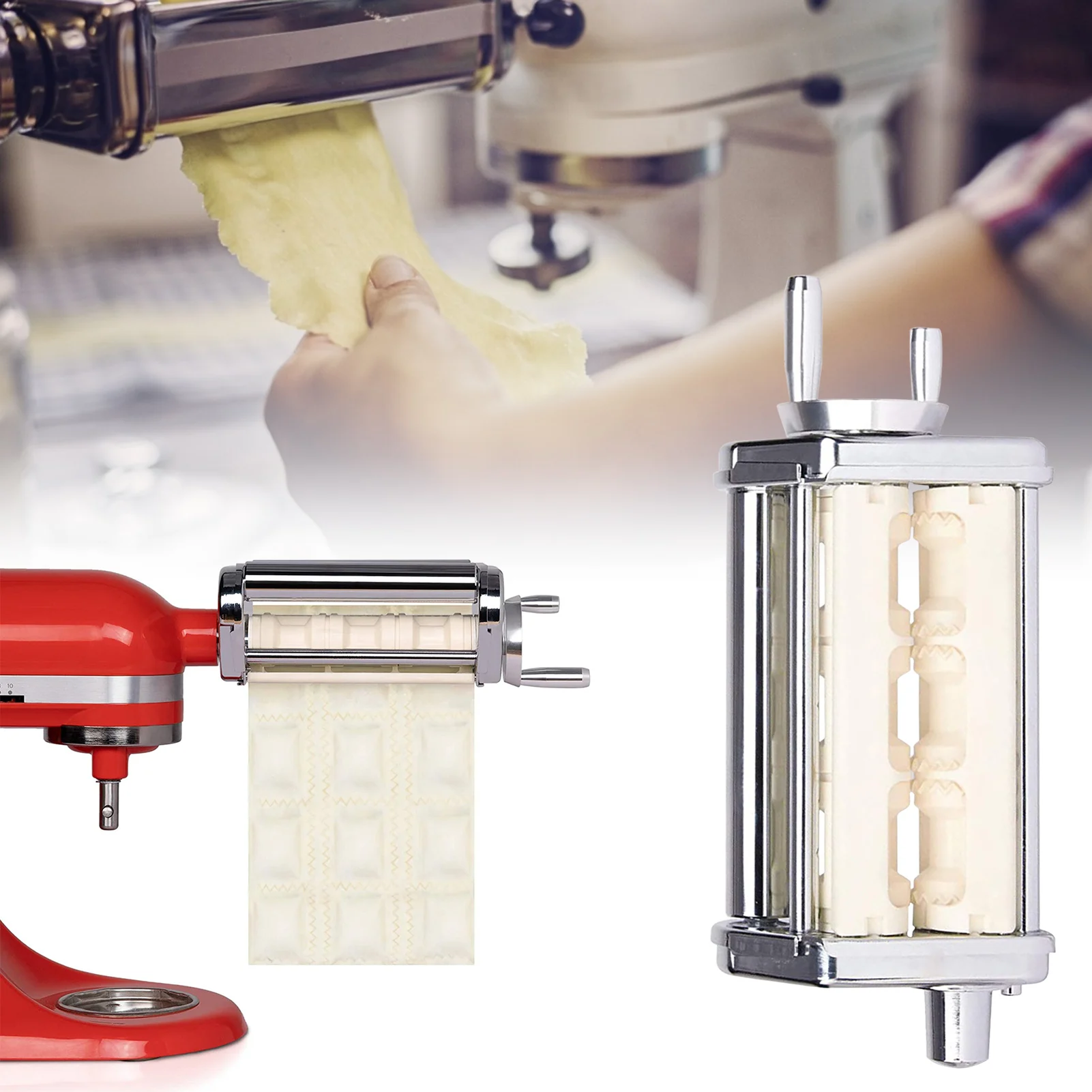 Ravioli Maker Mixers Attachment For Kitchenaid Stainless Steel Pasta
