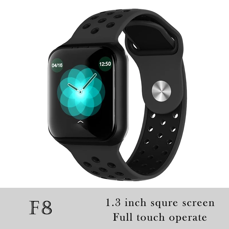 F8 Black 696 F8 полный сенсорный экран умный Браслет пульсометр кровяное давление кислородный Монитор датчик движения IP67 водонепроницаемый браслет - Цвет: F8 Black