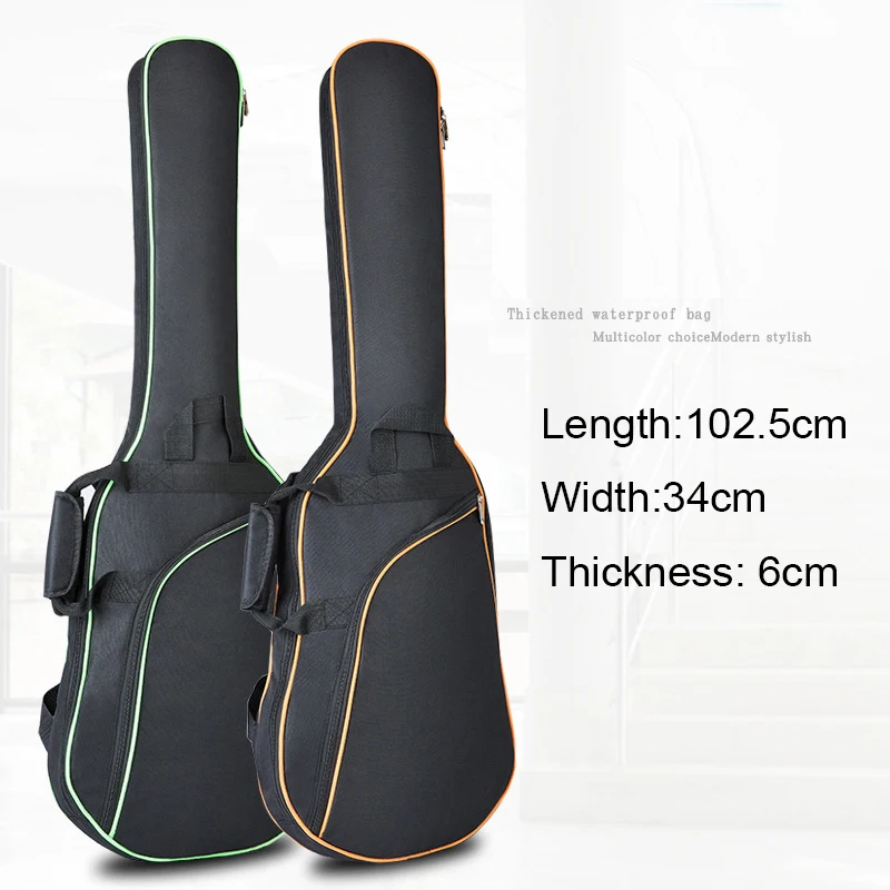 40/41 inchs Oxford Fabric Electric Guitar Case Colorful Edge Gig Bag Double Straps Pad 8mm Cotton Thickening Soft Cover guitar bag