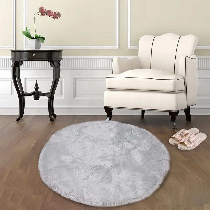 Urijk 30x30 см, ковер из искусственной овчины, чехол для стула, коврик для спальни, искусственный шерстяной теплый пушистый ковер, сиденье, текстиль, меховые коврики, 1 шт