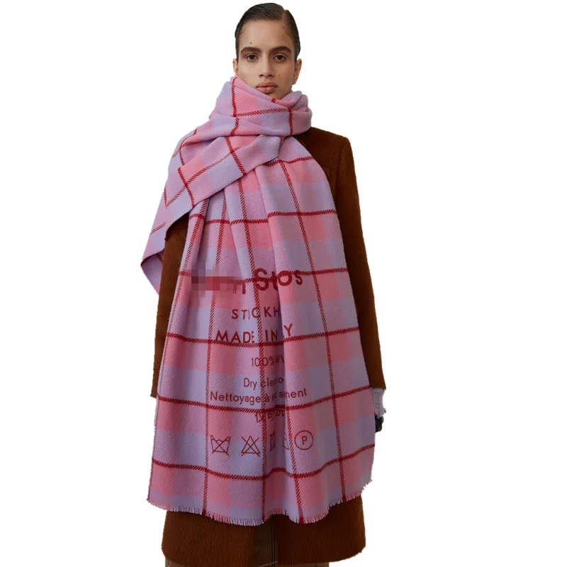 Кашемировая шаль для осени и зимы, зимний модный цветной клетчатый шарф согревает студенческие шеи и толстые шали - Цвет: 6
