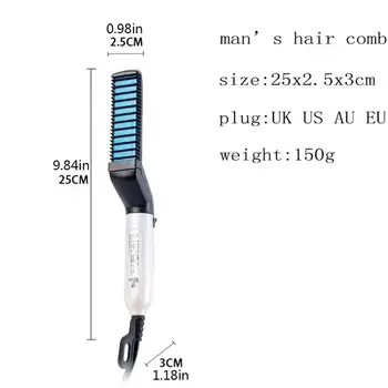 

Korean Men'S Multi-Functional Shape Combing Fluffy Volume Straight Dual-Use Personal Care Shun Hair Comb