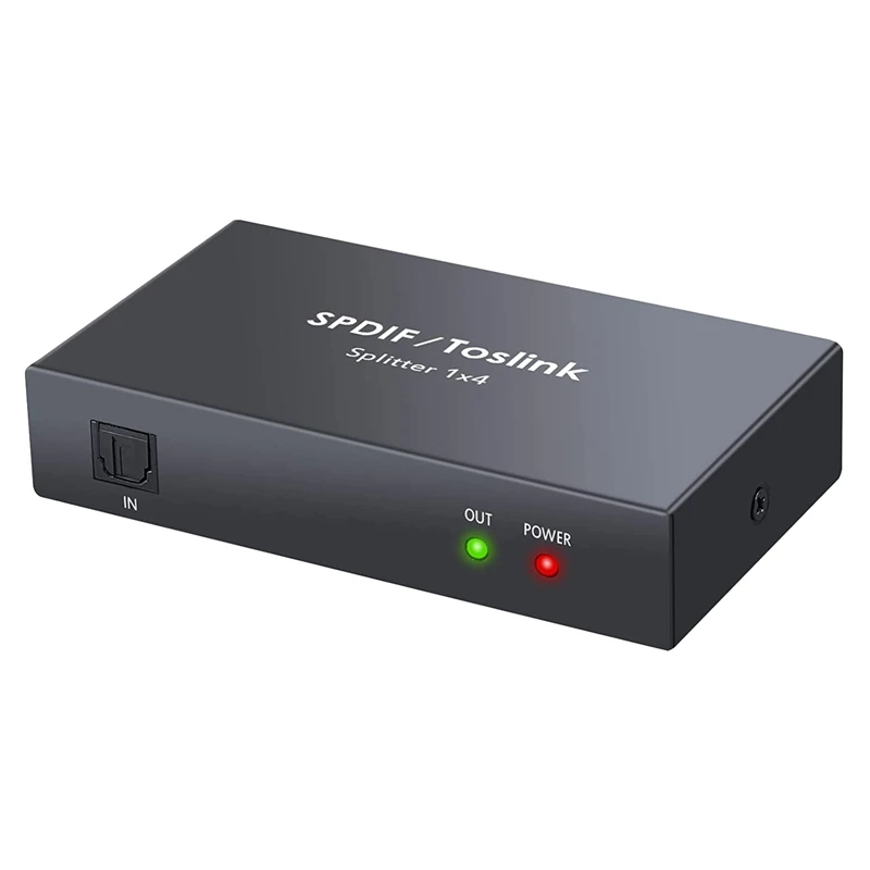 Цифровой оптический аудио 1X4 сплиттер цифровой SPDIF Toslink оптоволоконный 1 в 4 Out