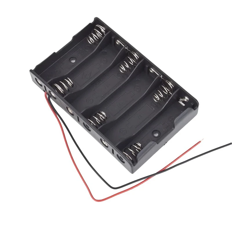 Новый 6x1,5 V AA 2A сотовый Батарея батареи держатель коробка для хранения 9V чехол с подводящего провода Новый 6x1,5 V AA 2A сотовый Батарея батареи держатель коробка для хранения 9V чехол с подводящего провода