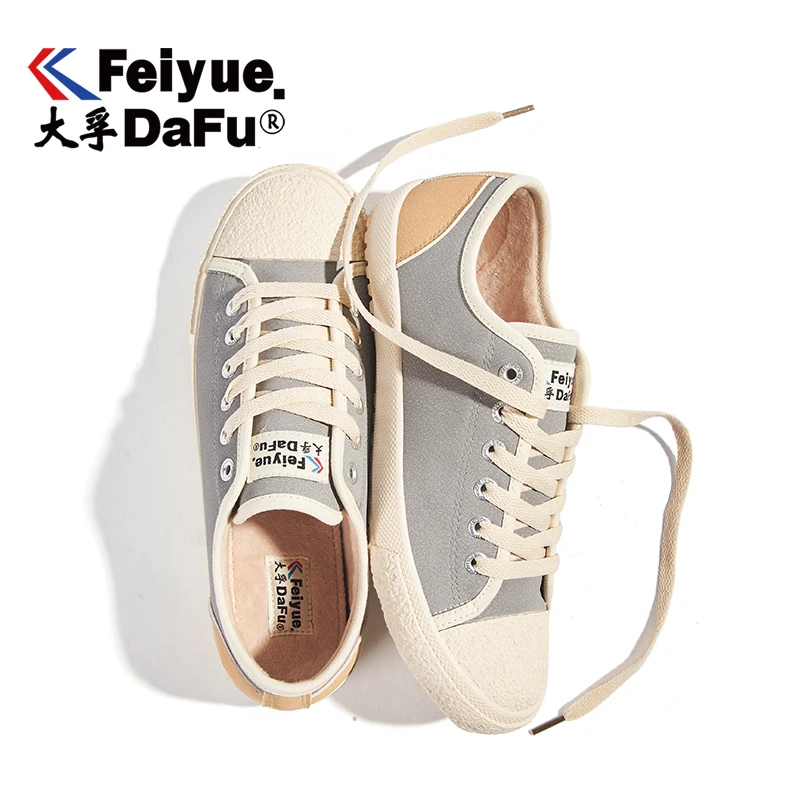 Feiyue/низкая зимняя Вулканизированная обувь; коллекция 2230 года; теплая хлопковая обувь; женские бархатные туфли из сверхтонкого волокна; 3 цвета; водонепроницаемые туфли без каблуков для снега