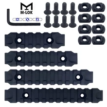 

MAGORUI Nylon M-lok Rails Keymod Rails 4Pcs Picatinny Rail Kit For RIS/RAS/Rails For M-lok Keymod System Accessories