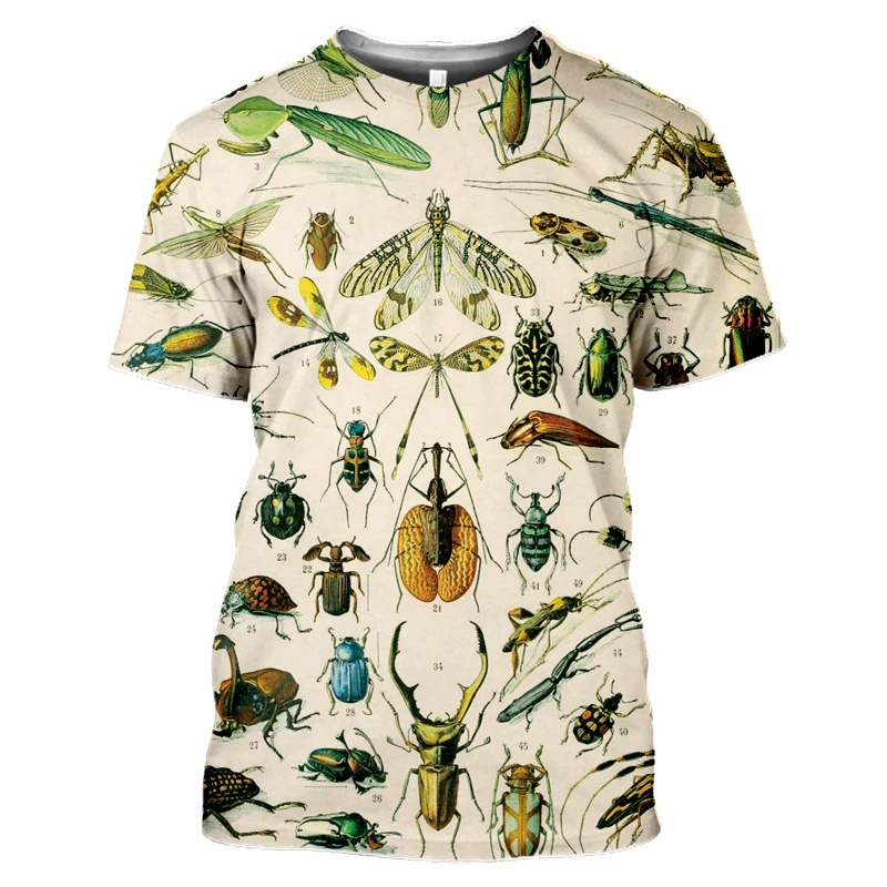 SONSPEE Anime Fashion Mens 3d T Shirt 3D All Over Printed Insects Birds Clothes T Shirts Summer Harajuku Casual Unisex T-Shirts