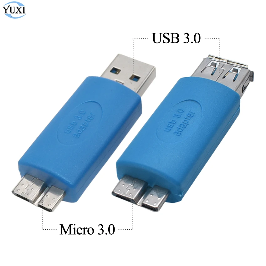 

YuXi USB 3.0 Type A Male Female to USB 3.0 Micro B Male Plug Connector Adapter USB3.0 Converter Adaptor AM to Micro B