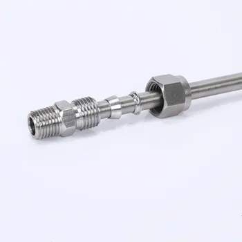 

304 316L stainless steel pipe fiting double Ferrule Threaded 14 Natural Gas Union Elbow Tube Fitting