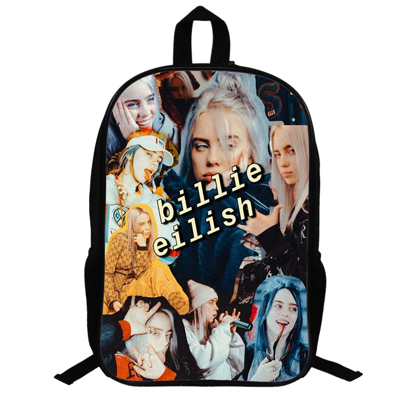 14,5 дюймов Billie Eilish школьные сумки для подростков, рюкзак в стиле хип-хоп для мальчиков и девочек, рюкзак для ноутбука, рюкзак для путешествий, рюкзак, подарок для фанатов - Цвет: 14