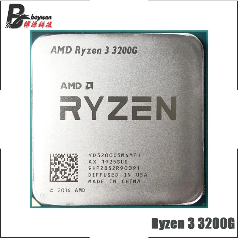 AMD Ryzen 3 3200G R3 6 ГГц четырехъядерный четырехпоточный процессор 65 Вт L3 = 4M YD3200C5M4MFH