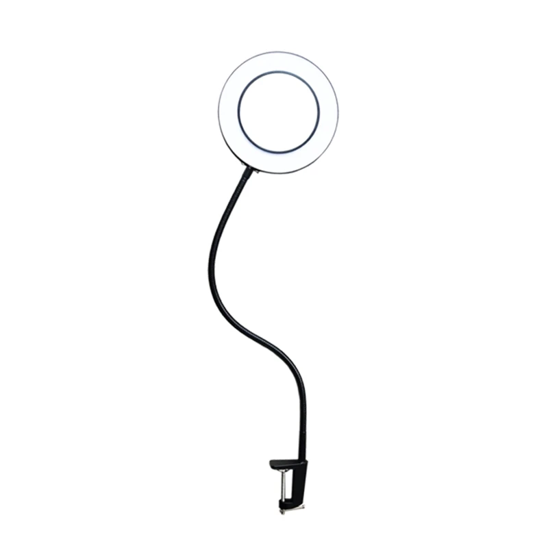 

8X LED Magnifying Desk Lamp with Clamp 3 Color Modes 23" Flexible Gooseneck with Magnifier Light for Sewing Painting