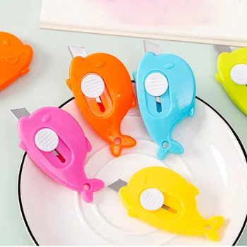 

PhD Kawaii Mini Pocket Whale Paw Art Utility Knife Express Box Knife Paper Cutter Craft Wrapping Refillable Blade Stationery