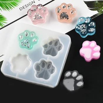 

Silicone Mold For Jewelry Pendant Resin Epoxy Cartoon Cat Claw Snowflake Mould Crafts