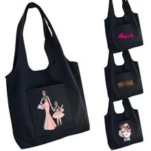 Canvas Bag Women's Handbag Printed Side Pockets  Storage Bag Shopper Portable Messenger Shoulder Bags Bags for Women Tote Bag