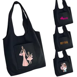 Canvas Bag Women's Handbag Printed Side Pockets  Storage Bag Shopper Portable Messenger Shoulder Bags Bags for Women Tote Bag