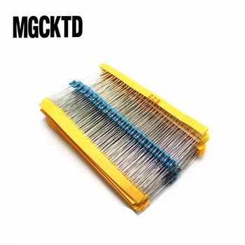 

Total 600pcs 1% 1/4W Metal Film Resistor Assorted Kit 30 Values (10 Ohm ~1M Ohm) ,20pcs Each value