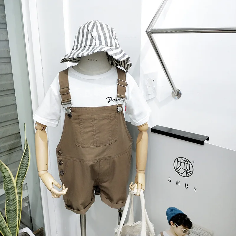 [Smby flagman Store] детская одежда; сезон лето-детские брюки на подтяжках для мальчиков; 211