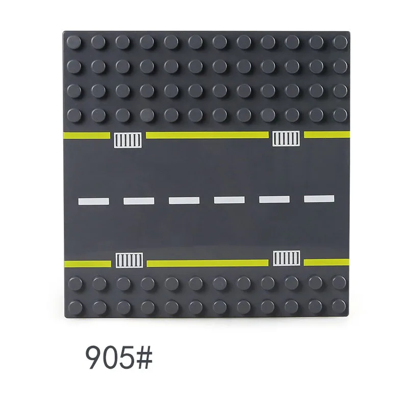 City Road Street Duploed Baseplate Combo 19,1*19,1 см прямая изогнутая строительные блоки большая частица Базовая пластина для конструктора для детей подарок