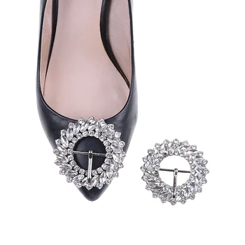 

1PCS Fashion Shoe Clips Decor Shoes Buckle New Women Bridal Rhinestone Crystal