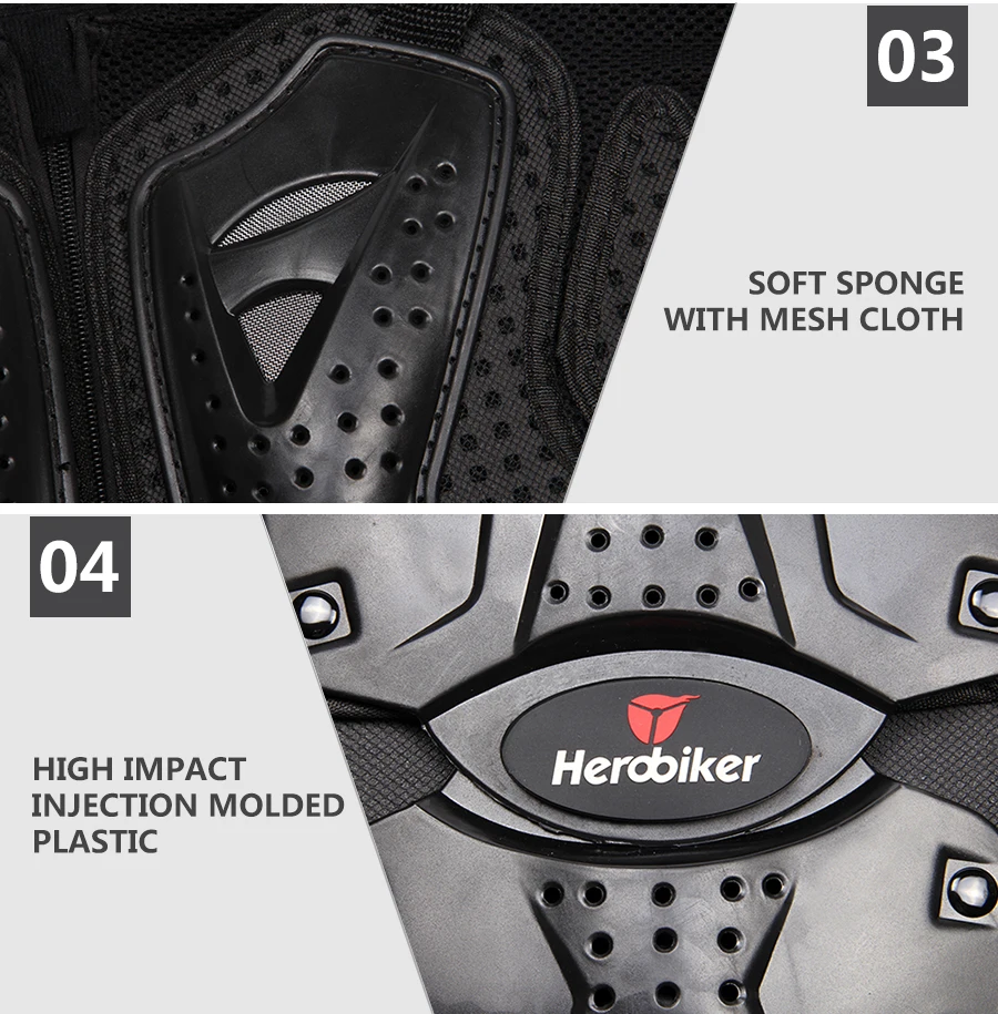 HEROBIKER мотоциклетная куртка мужская полное тело мотоциклетная Броня мотокросса гоночная Мото куртка для езды на мотоцикле защита размер S-5XL