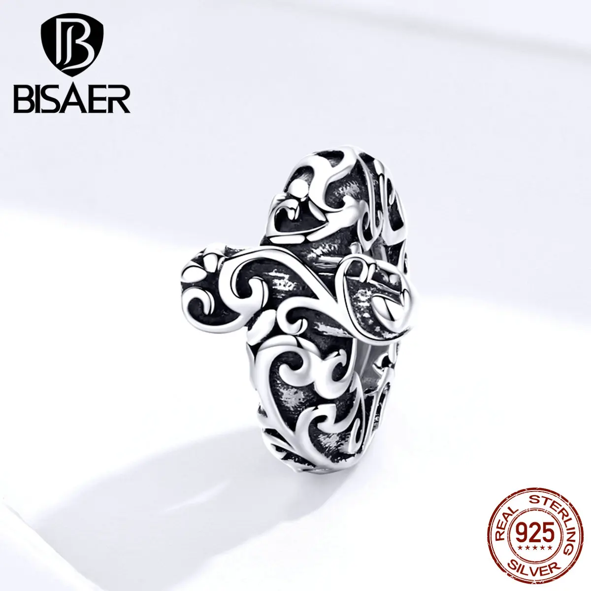 

BISAER Top Quality 925 Sterling The Cross Original Design Charm Pendants For Women Charm Bracelet Weeding Gifts Jewelry GXC1326