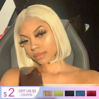 

Short Wigs Straight Hair Bob Wigs Blonde Red Ombre Color Synthetic Lace Front Wig Short Bob Wig 10inch Cosplay Wigs For Women