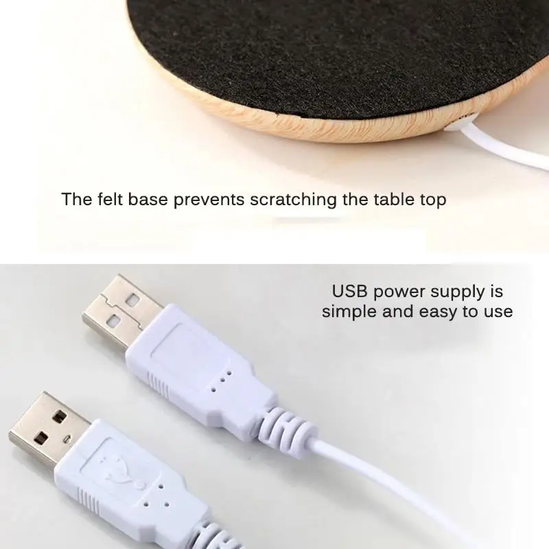 USB деревянные зерна чашки подогреватель тепла напитков кружка коврик держать напиток теплый нагреватель кружки подставка подогреватель коврик гаджет
