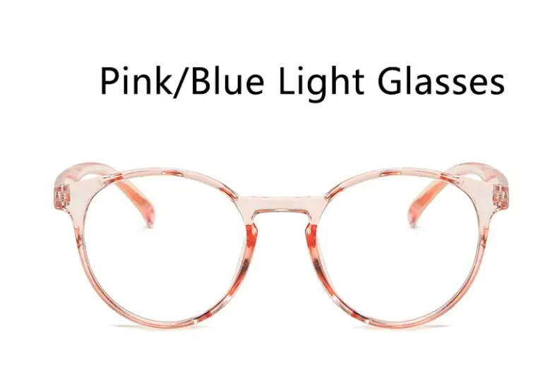 Прозрачные линзы, анти-синий светильник, очки, Ретро стиль, оправа для очков для женщин и мужчин, простые круглые очки, прозрачные компьютерные очки - Цвет оправы: clear pink