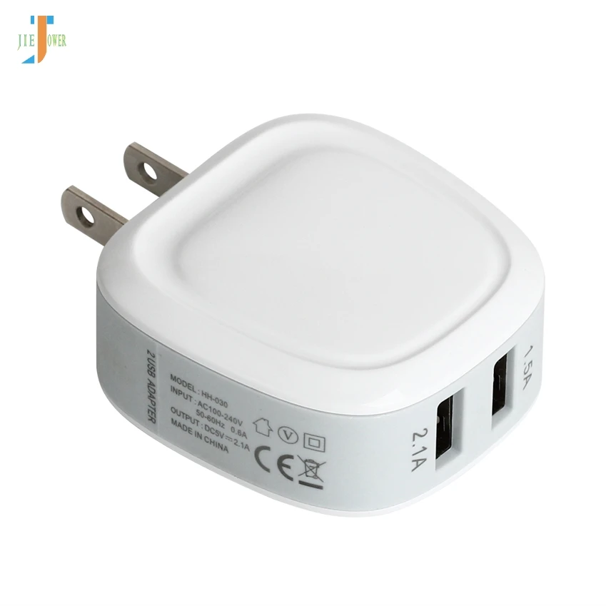 100 шт/партия универсальное 2 USB зарядное устройство дорожное настенное зарядное устройство адаптер портативное зарядное устройство для мобильного телефона для IPhone Android