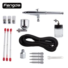 Аэрограф Двойного действия Аэрограф пневматическое ружьё инструмент для модель торта тату Макияж DIY искусство