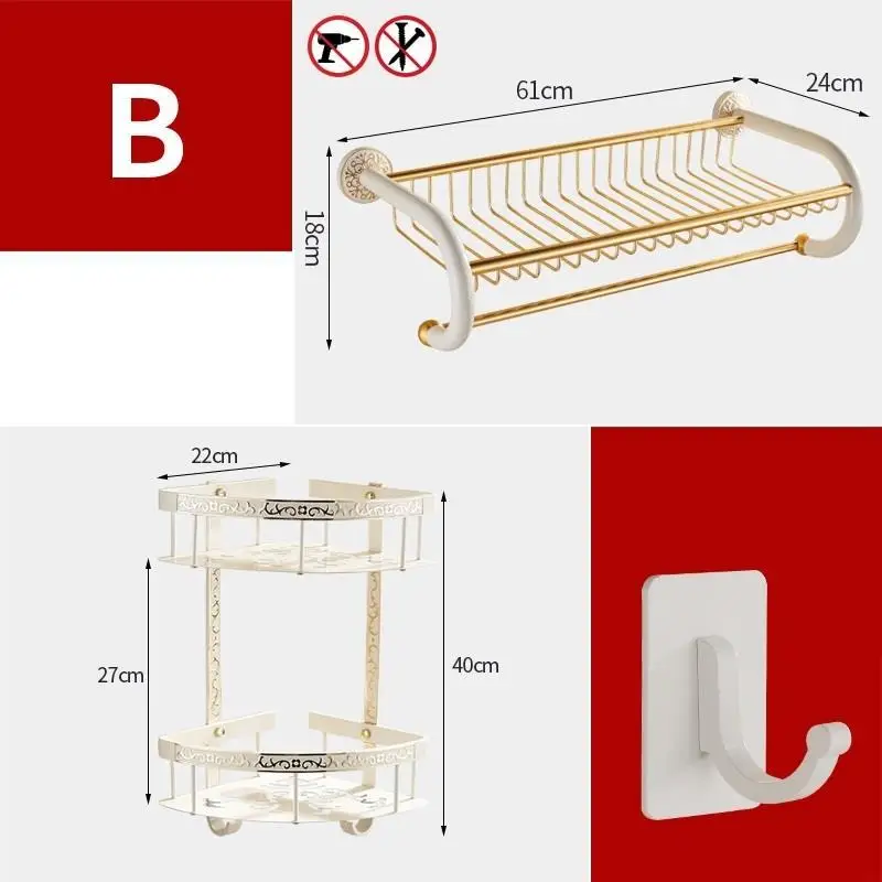 Version I Esquinero Ducha Hoekplank Фен держатель Prateleira Mensole Bagno Estante аксессуары для душа Настенные Полки Полка для ванной комнаты - Цвет: Version I