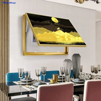 

Living Room Mural Watt-meter Box Decorative Painting Free Punch Distribution Box Occlusion Paintings