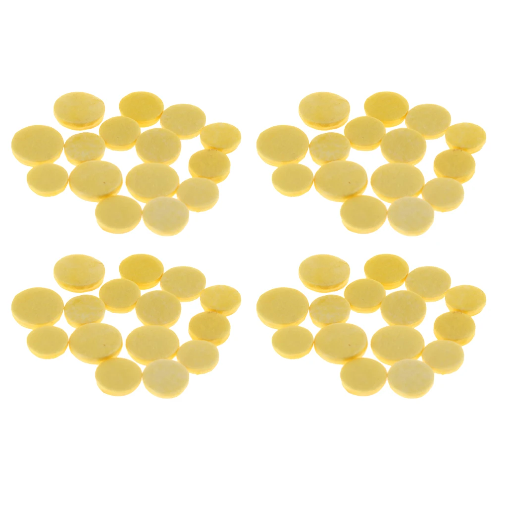 MagiDeal 4 Set Yellow Piccolo Pads Mats DIY Woodwind Instrument Parts