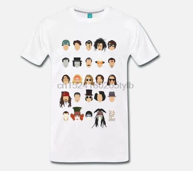Футболка MAGLIA Джонни Деппом ATTORE PERSONAGGI Голливуд-1-S-M-L-XL | Мужская одежда