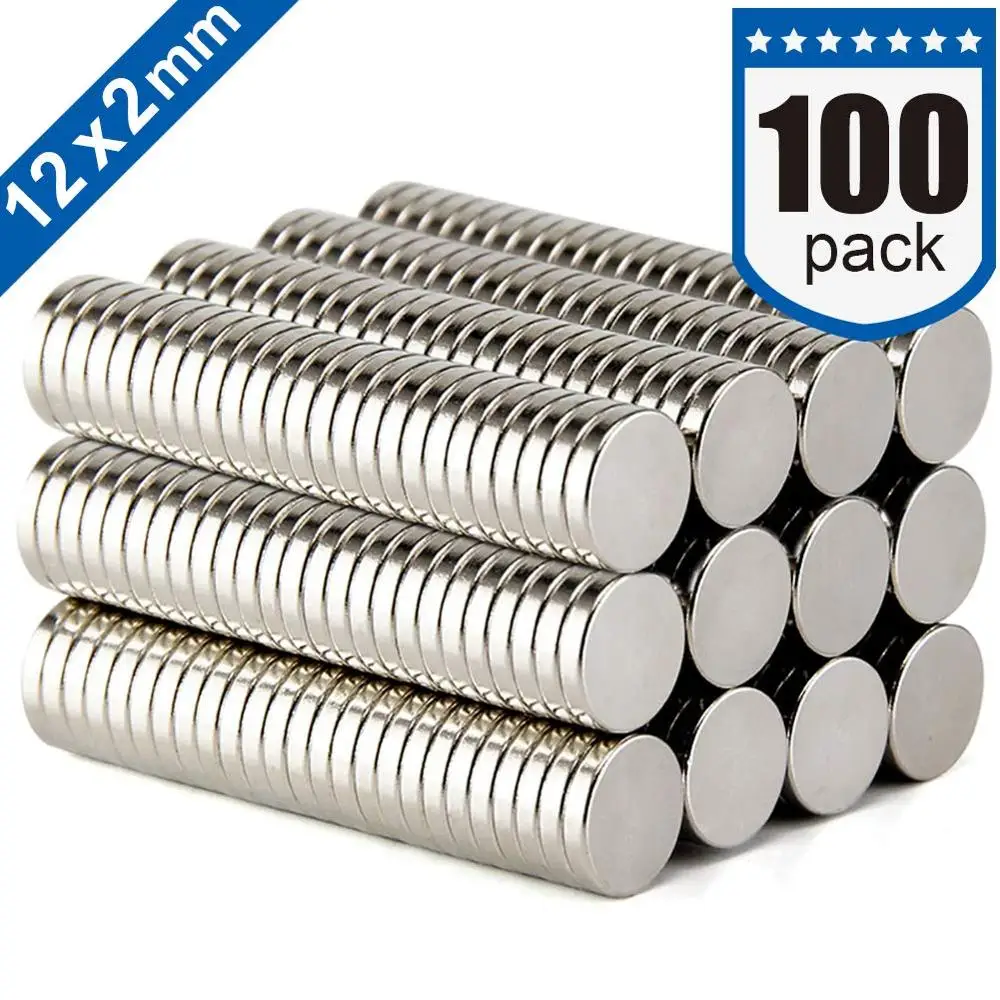 

Refrigerator super strong Magnets Brushed Nickel Fridge Magnets,Strong Neodymium Magnet Office Magnetic materia 12 X 2 mm