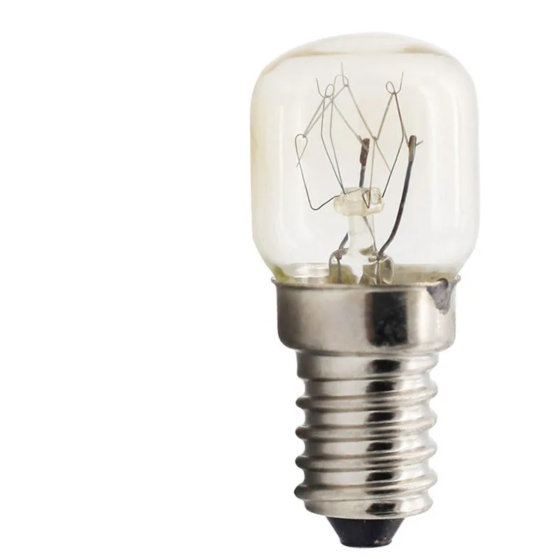 15W Silver lamp 220 В высокотемпературная Лампа 15 Вт 25 Вт E14 300 градусов, светильник для микроволновой печи, лампочка для плиты, Вольфрамовая Лампа накаливания, лампочка, Соляной Светильник - Цвет: 15W Silver lamp