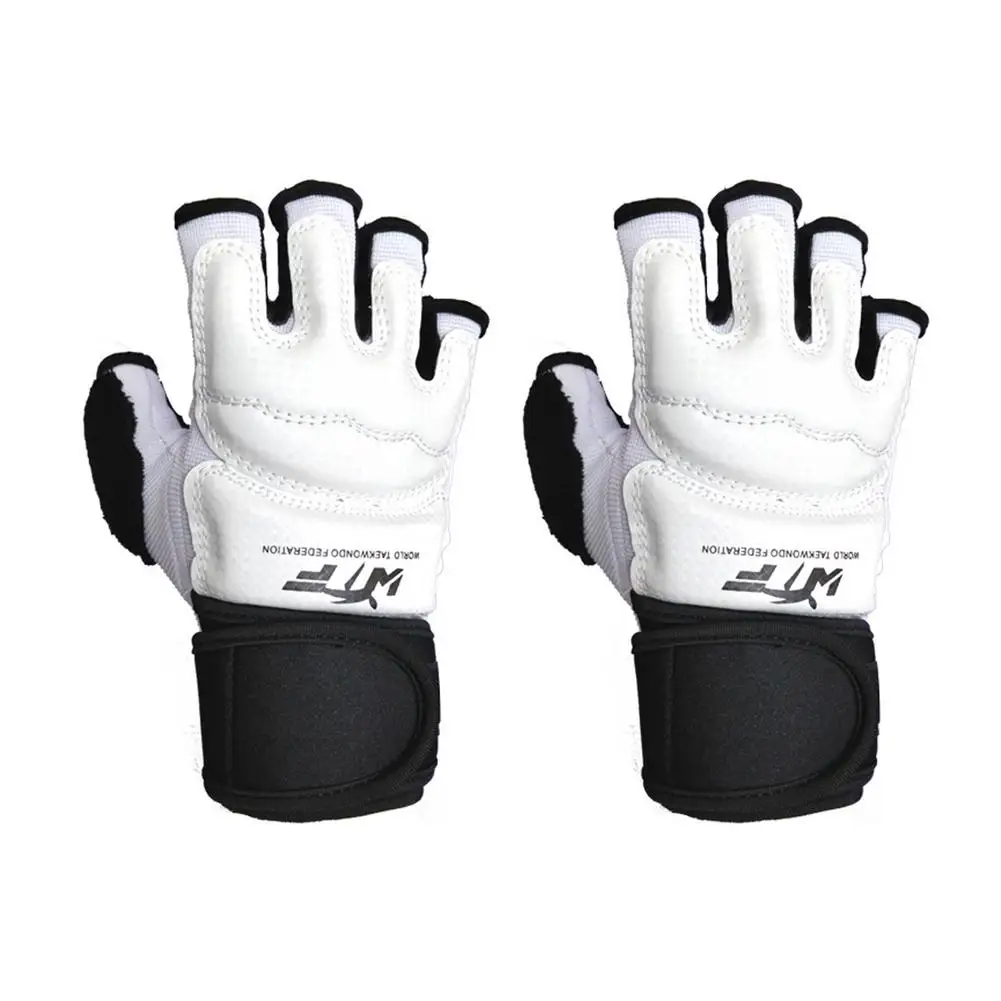 Leather Half Finger Boxing Gloves Kids Children Karate Mitts Karate Sandbag Taekwondo Protector Gloves MMA Muay Thai