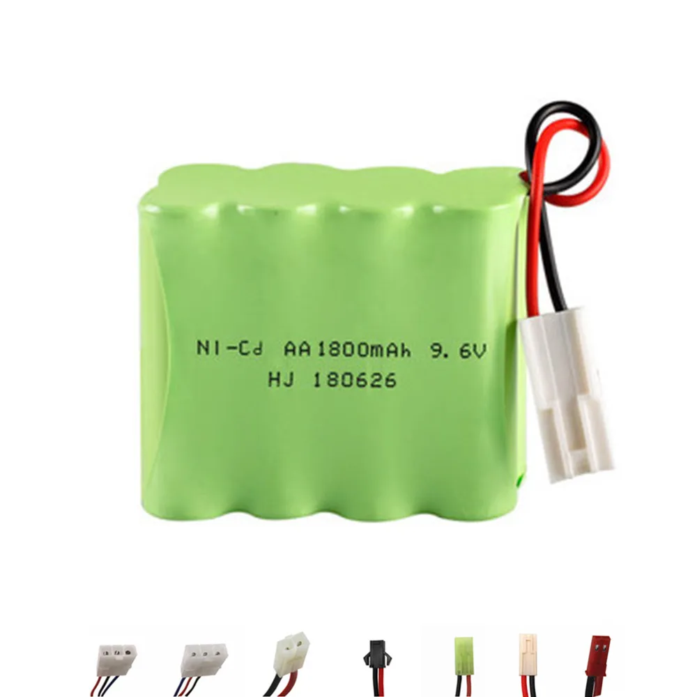 9,6 v 1800mah NICD перезаряжаемый аккумулятор+ 9,6 v зарядное устройство набор для Rc игрушечного автомобиля робота лодки пистолет Танк Поезд NI-CD AA 9,6 v батарейный блок
