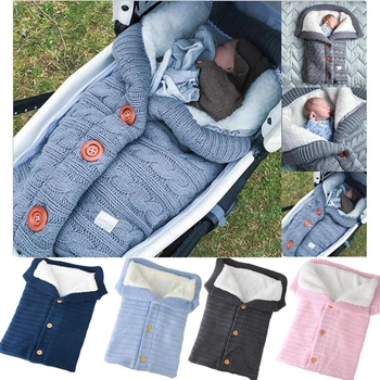 

2019 New Sleepsack Baby Sleeping Bag Envelope Extract Newborns Baby Swaddle Newborn Cocoon Baby Sleeping Stroller Winter Blanket