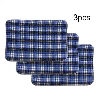 

3pcs Reusable Washable Pad An Absorbent Pad For Adults Incontinence Pad Adult Diapers Blue Lattice 45 * 60