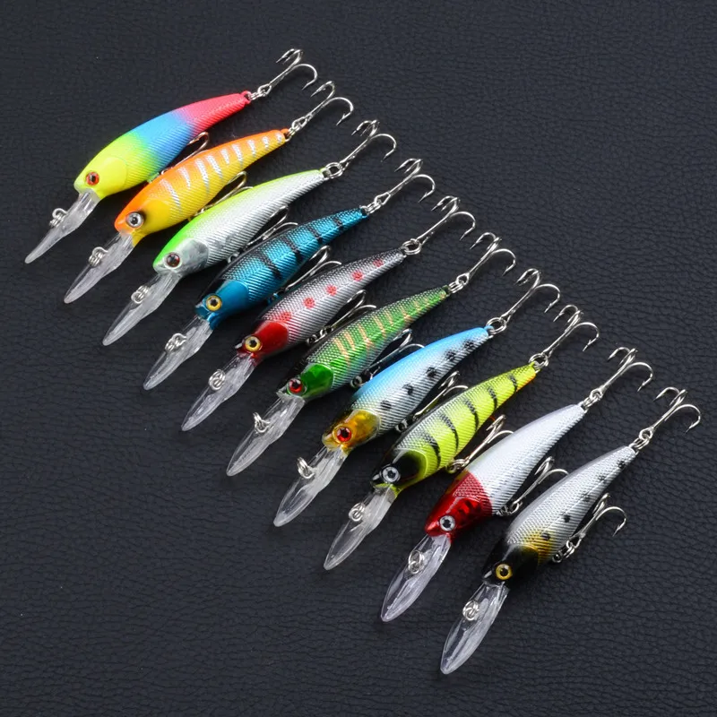 

Lure 10-Color Set Artificial Lure Mino Lure 9 Cm/8.3G Plastic Hard Bait Foreign Trade Hot Sales Fishing