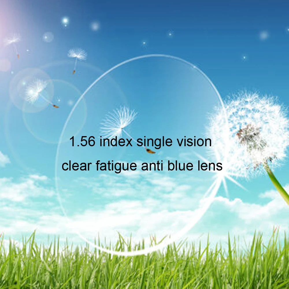 1,56 индекс анти синий усталость линзы Добавить 68 единое видение прозрачные очки близорукость дальнозоркость, оптические линзы Линзы для очков на заказ