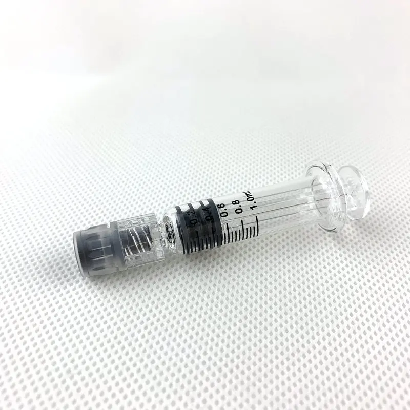 10PCS/lot Borosilicate Glass Luer Lock Syringe -1ml Capacity