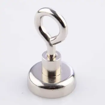

Powerful Fishing Recovery Magnet Eyebolt Circular Ring Underwater Metal Detector Super Strong Neodymium Magnets N52 3KG-90KG