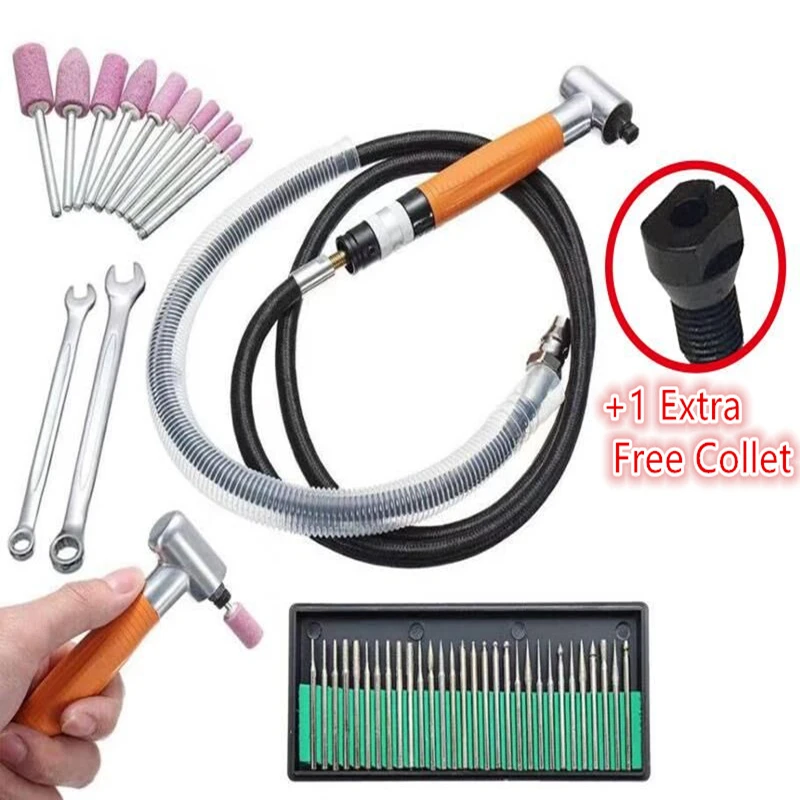 Moedor de ar Ferramenta de Polimento Conjunto de Ferramentas de Corte de Metal Pneumático de 3mm Graus Micro Abrasivo Mayitr 90